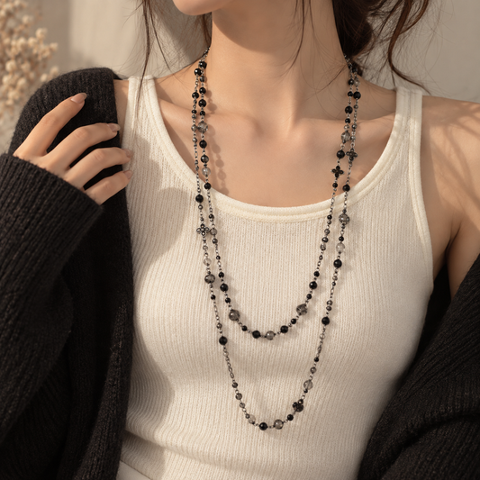 Bohemian Y2K Flower Layered Necklace
